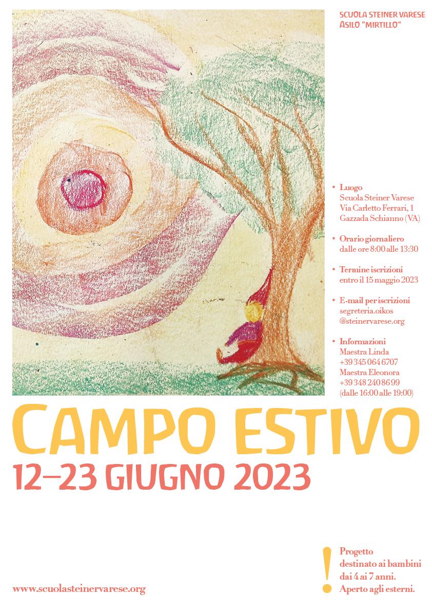 Campo Estivo per bambini dai 4 ai 7 anni, 12-23 giugno 2023, presso la scuola Steiner di Varese