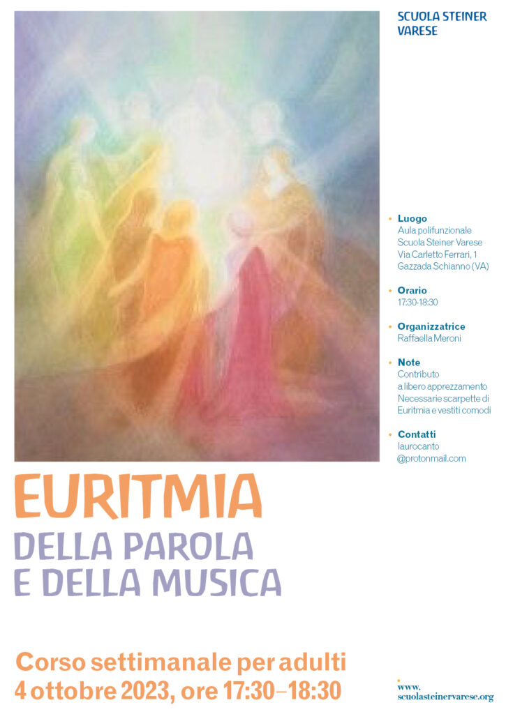Corso di Euritmina della parola e della musica, alla Scuola Steiner di Varese, dal 4 ottobre 2023, 17:30-18:30